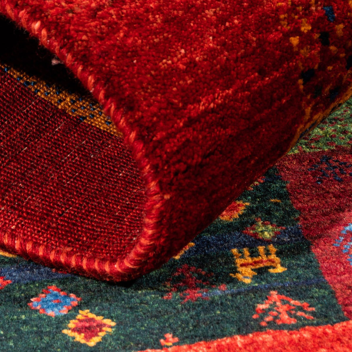 Gabbeh Tæppe - Loribaft Persisk - Royal - 132 x 82 cm - flerfarvet