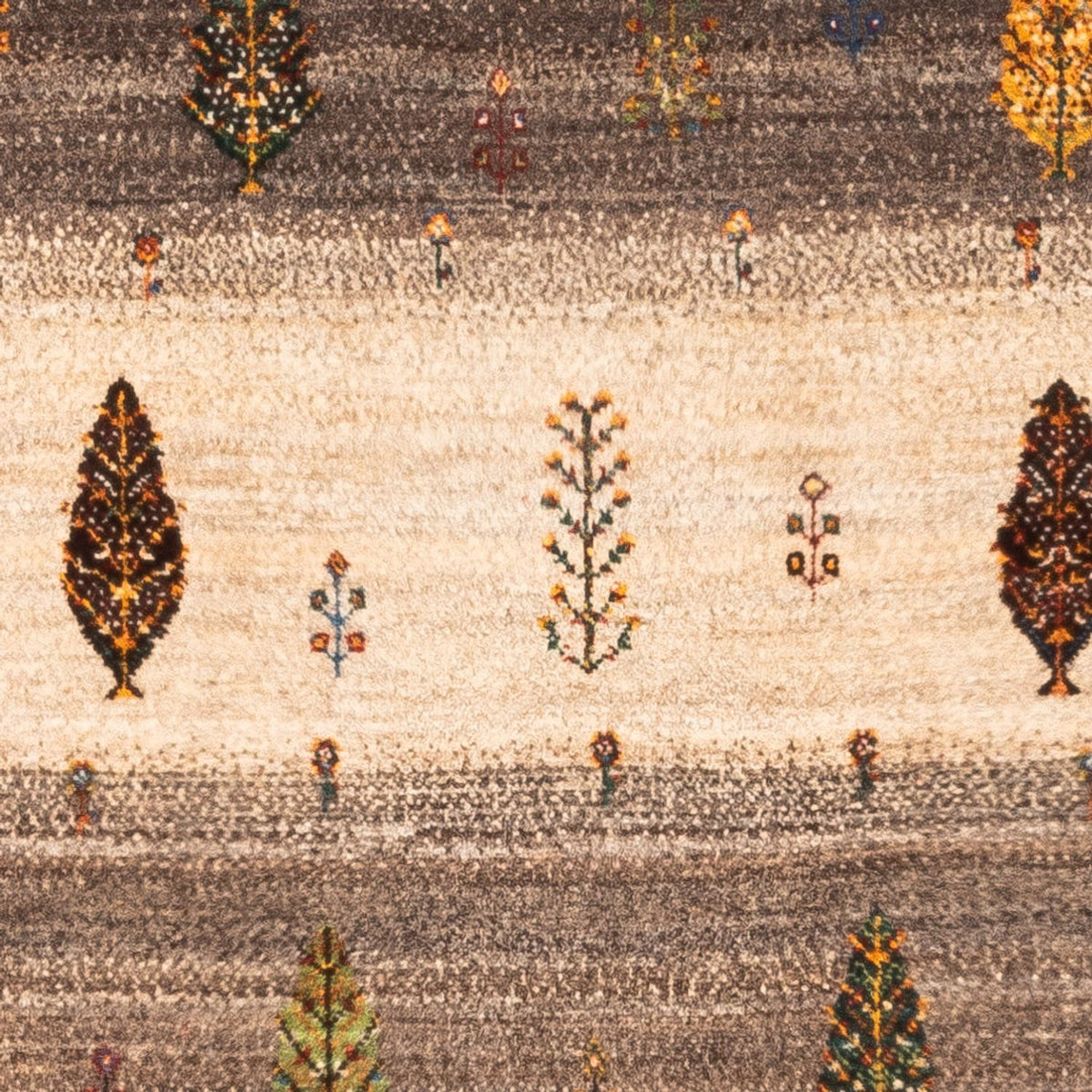 Gabbeh Tæppe - Loribaft Persisk - Royal - 125 x 88 cm - grå