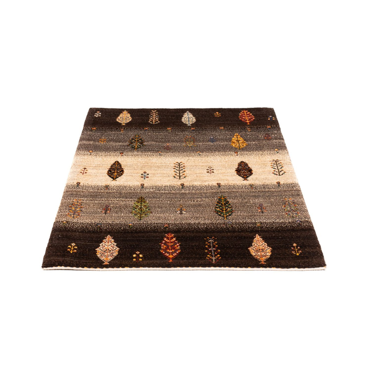 Gabbeh Tæppe - Loribaft Persisk - Royal - 125 x 88 cm - grå