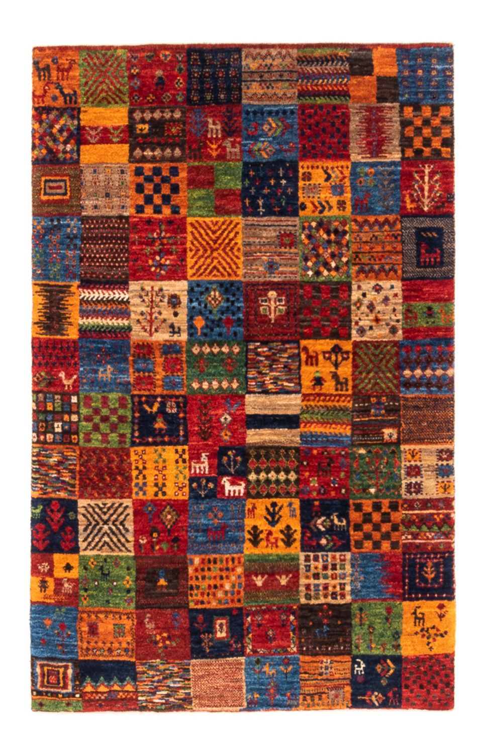 Gabbeh Tæppe - Loribaft Persisk - Royal - 124 x 80 cm - flerfarvet