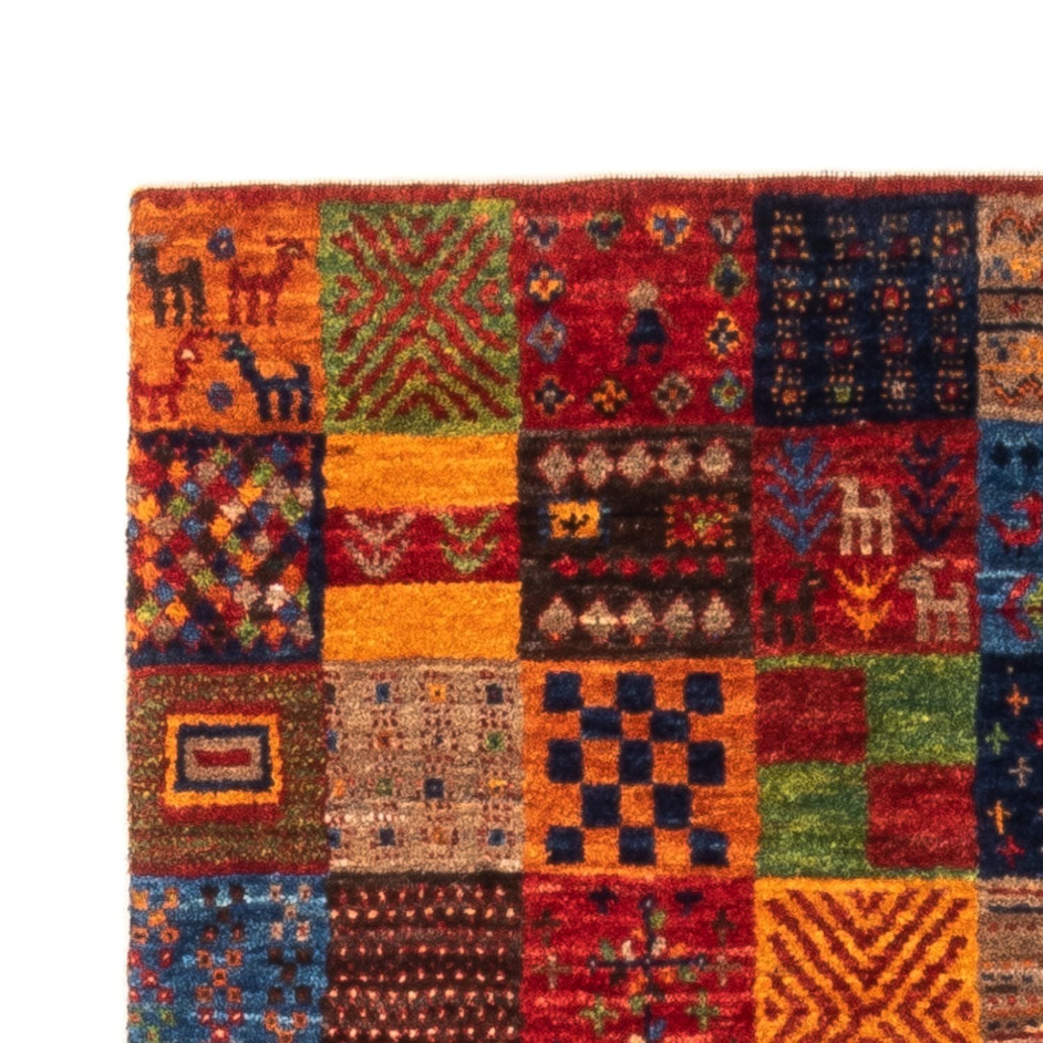 Gabbeh Tæppe - Loribaft Persisk - Royal - 124 x 80 cm - flerfarvet