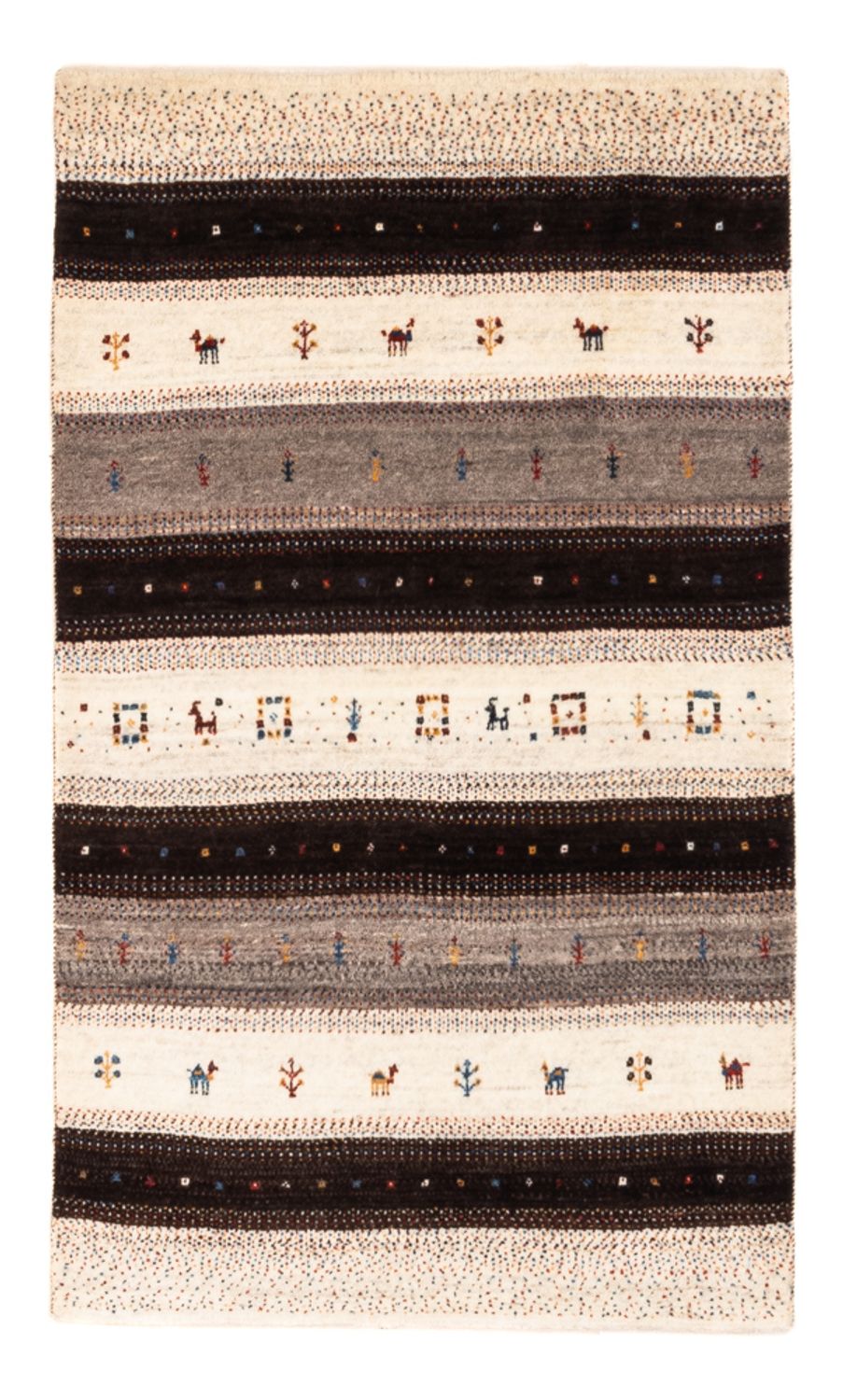 Gabbeh Tæppe - Loribaft Persisk - Royal - 134 x 84 cm - brun