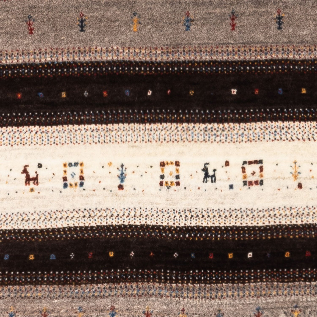 Gabbeh Tæppe - Loribaft Persisk - Royal - 134 x 84 cm - brun