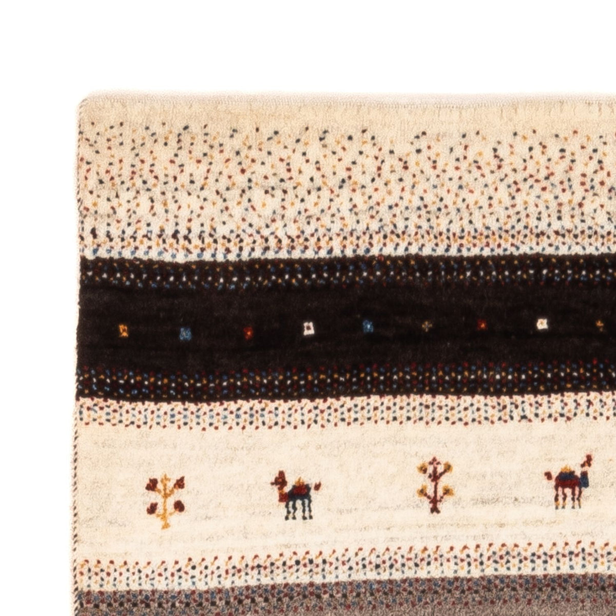 Gabbeh Tæppe - Loribaft Persisk - Royal - 134 x 84 cm - brun