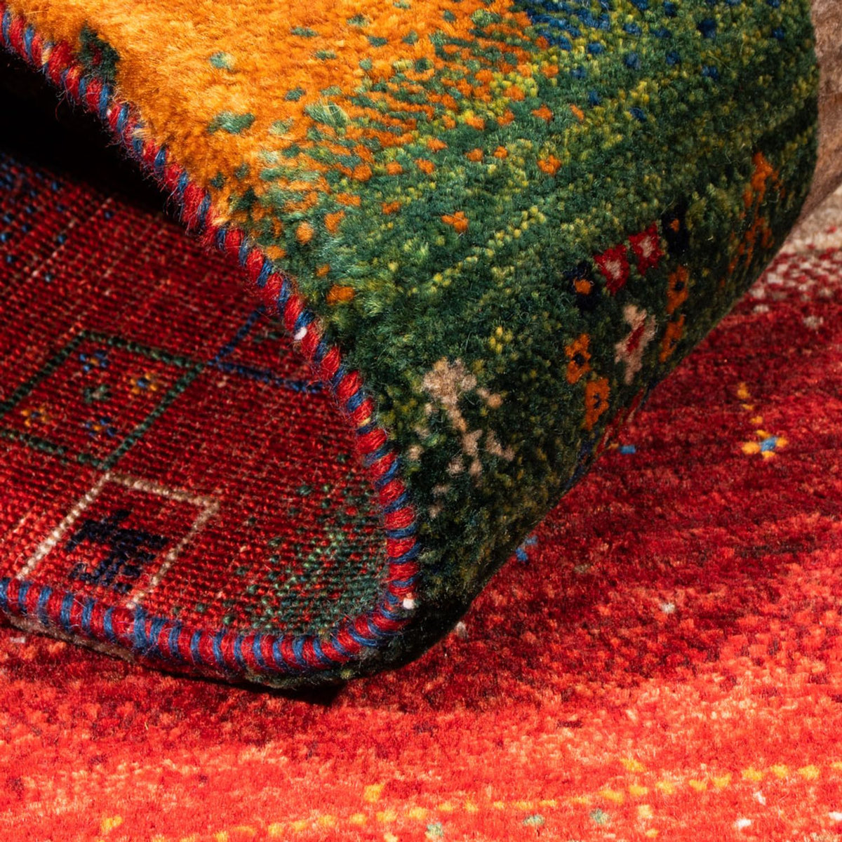 Gabbeh Tæppe - Loribaft Persisk - Royal - 136 x 85 cm - flerfarvet