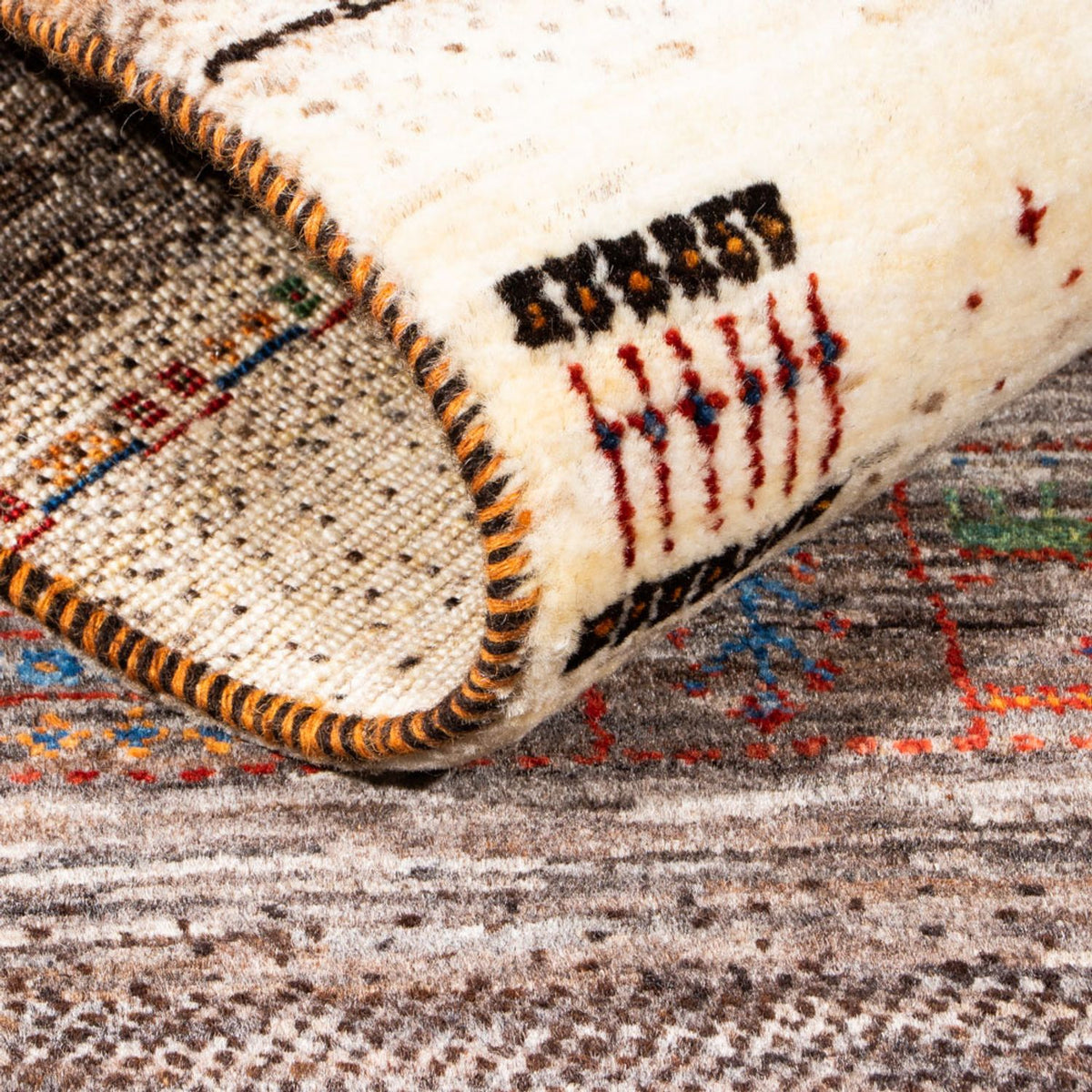 Gabbeh Tæppe - Loribaft Persisk - Royal - 137 x 85 cm - brun