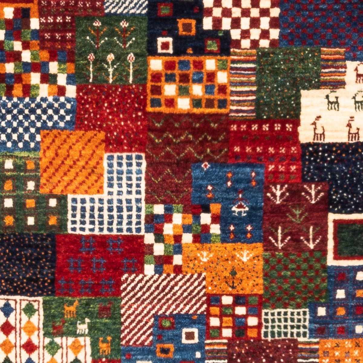 Gabbeh Tæppe - Loribaft Persisk - Royal - 132 x 86 cm - flerfarvet