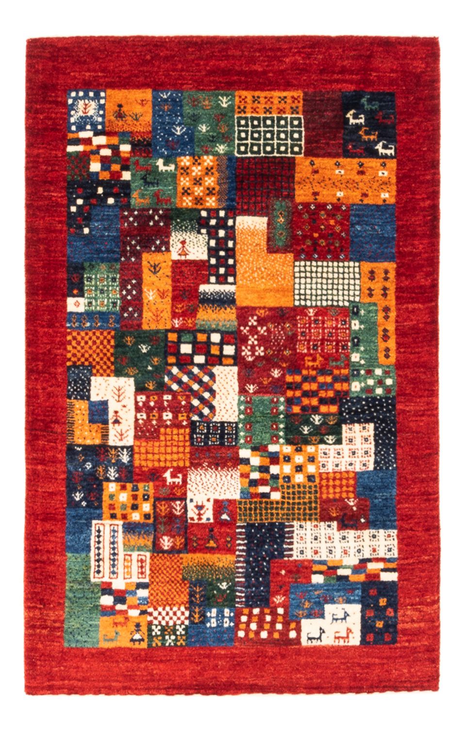 Gabbeh Tæppe - Loribaft Persisk - Royal - 130 x 86 cm - flerfarvet