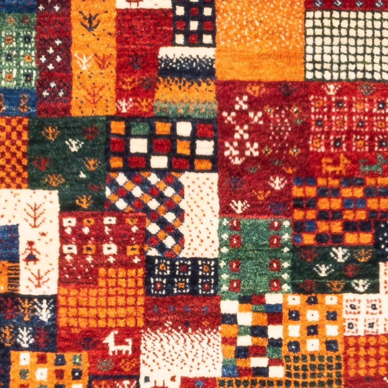 Gabbeh Tæppe - Loribaft Persisk - Royal - 130 x 86 cm - flerfarvet