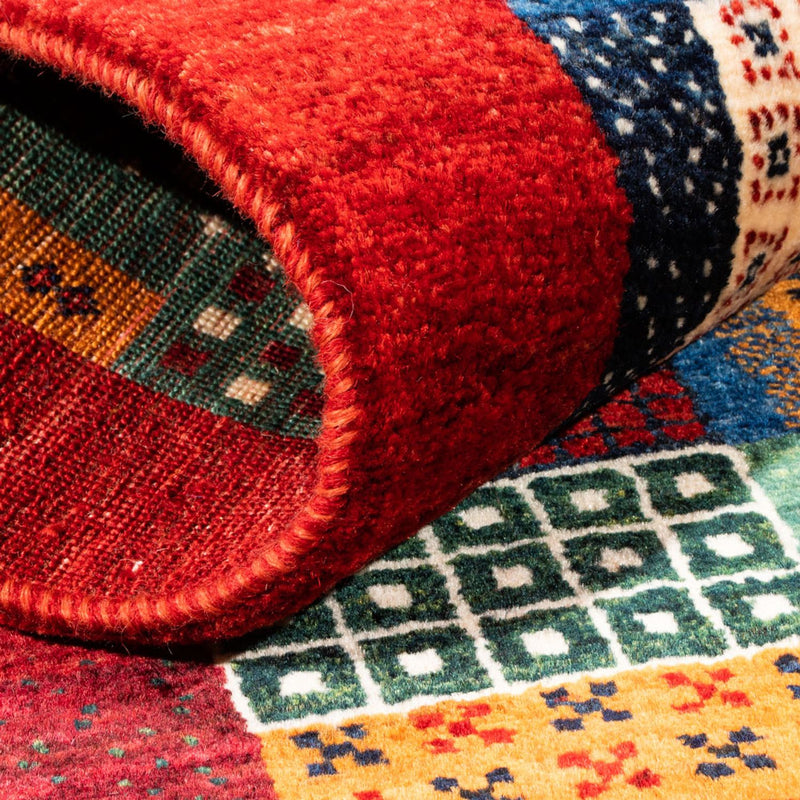 Gabbeh Tæppe - Loribaft Persisk - Royal - 130 x 86 cm - flerfarvet
