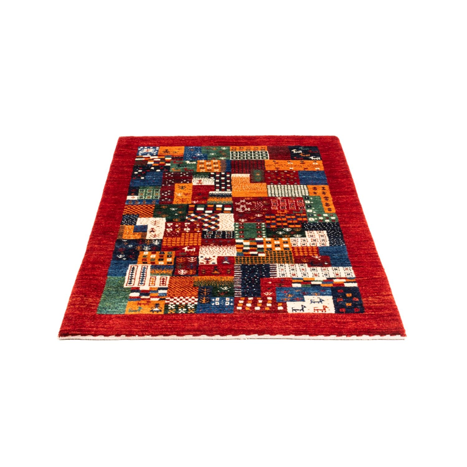 Gabbeh Tæppe - Loribaft Persisk - Royal - 130 x 86 cm - flerfarvet
