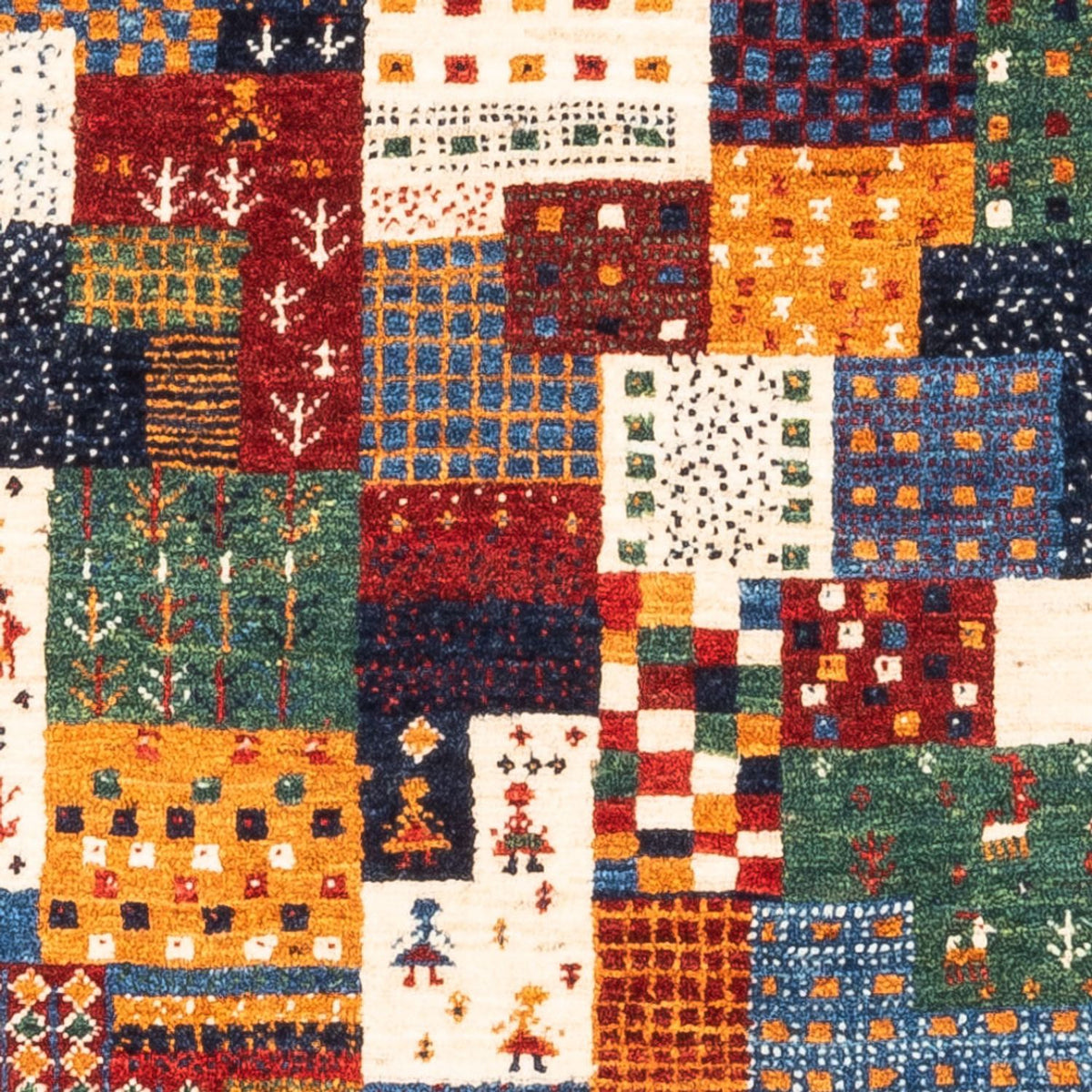 Gabbeh Tæppe - Loribaft Persisk - Royal - 119 x 79 cm - flerfarvet