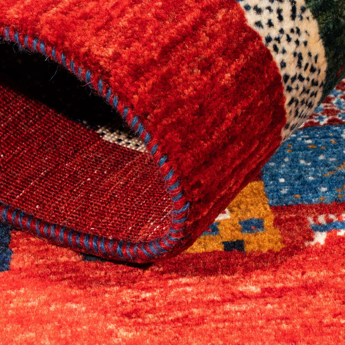 Gabbeh Tæppe - Loribaft Persisk - Royal - 119 x 79 cm - flerfarvet