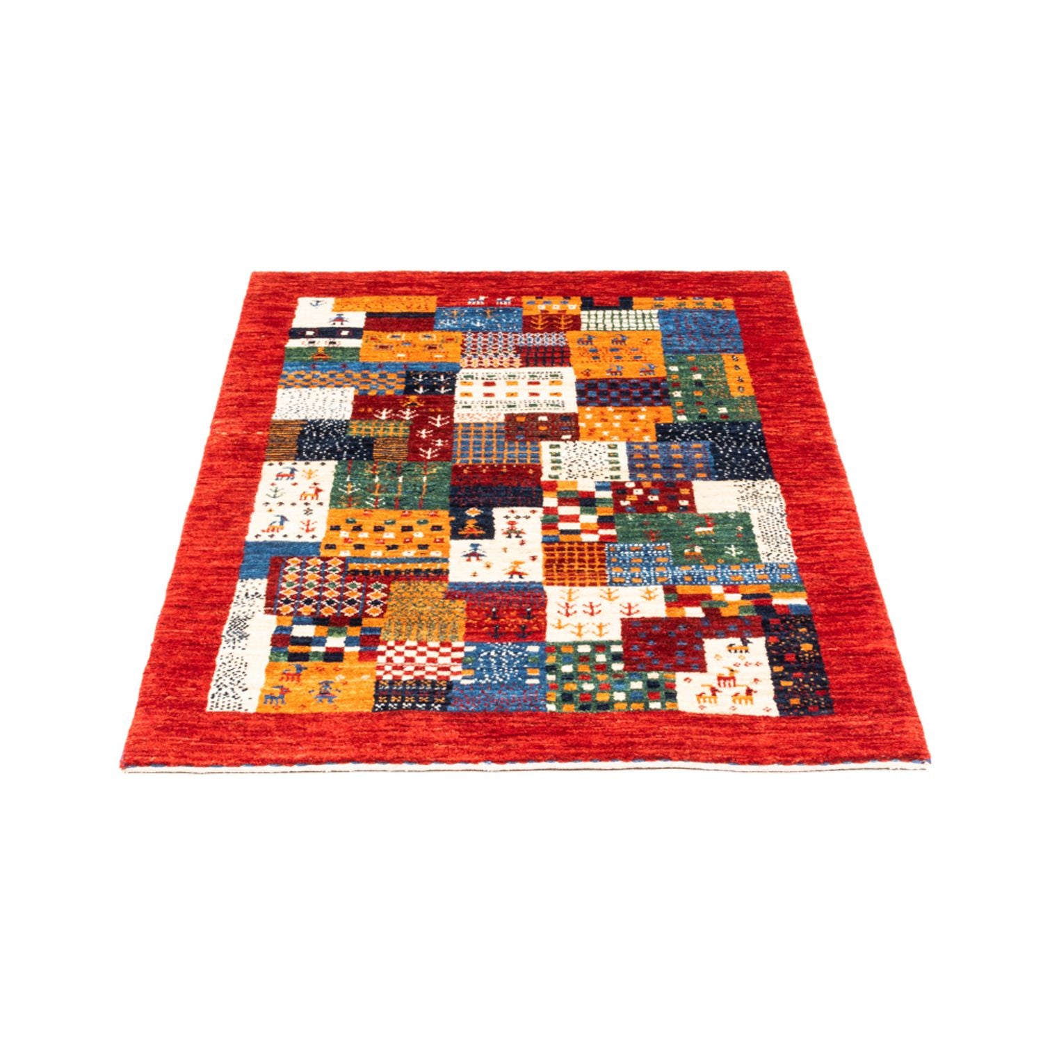 Gabbeh Tæppe - Loribaft Persisk - Royal - 119 x 79 cm - flerfarvet