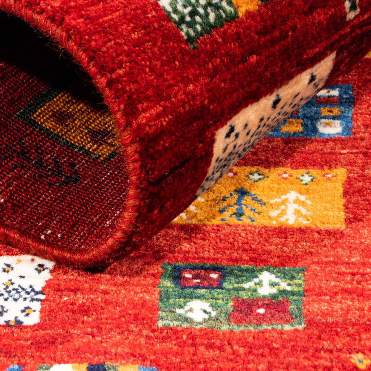 Gabbeh Tæppe - Loribaft Persisk - Royal - 130 x 85 cm - flerfarvet