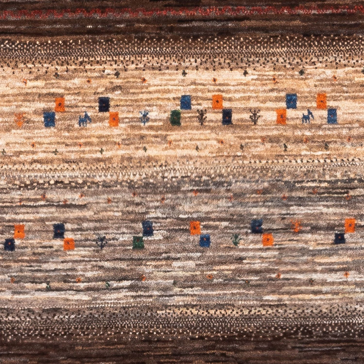 Gabbeh Tæppe - Loribaft Persisk - Royal - 134 x 84 cm - grå