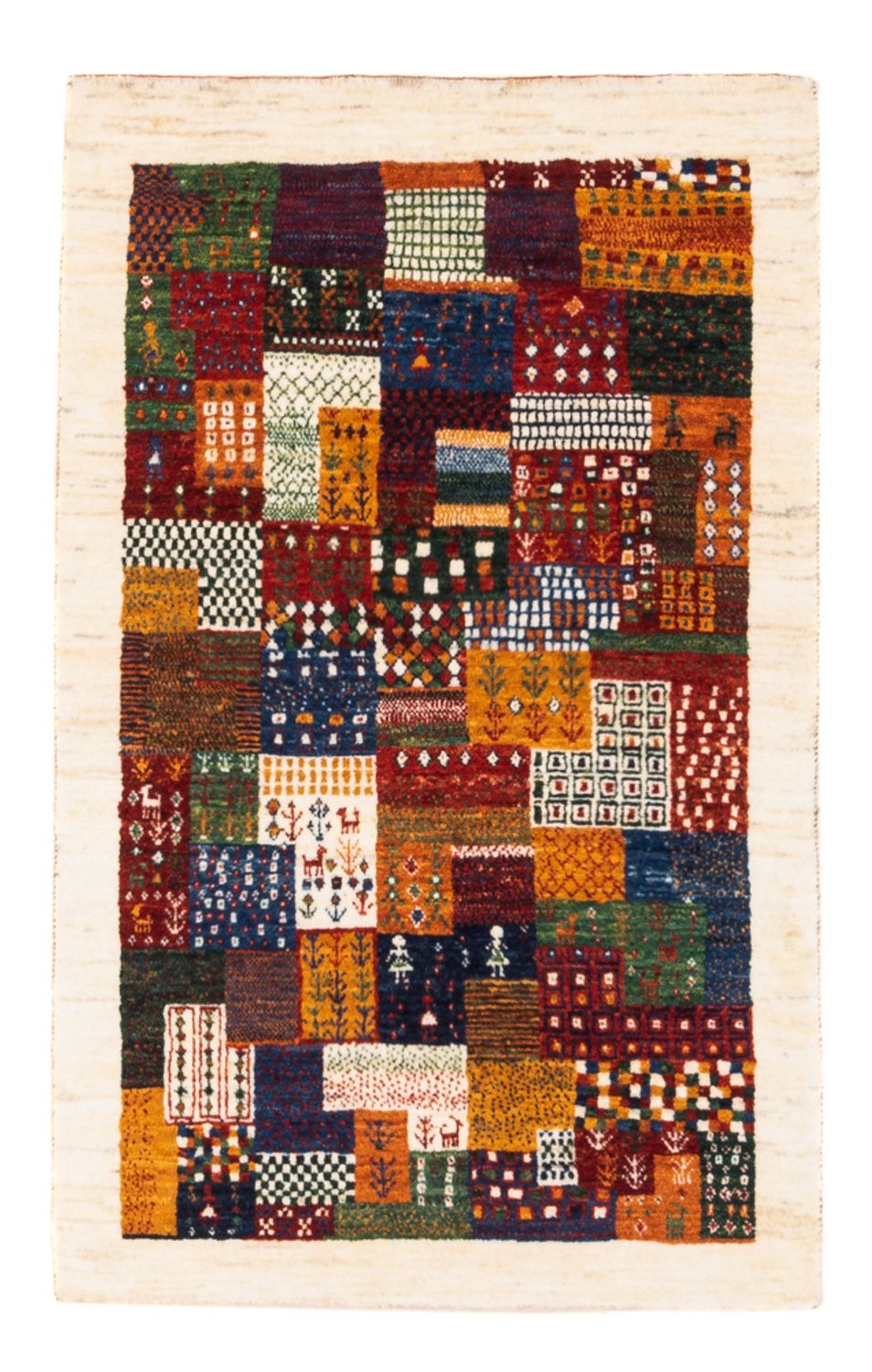 Gabbeh Tæppe - Loribaft Persisk - Royal - 125 x 80 cm - flerfarvet