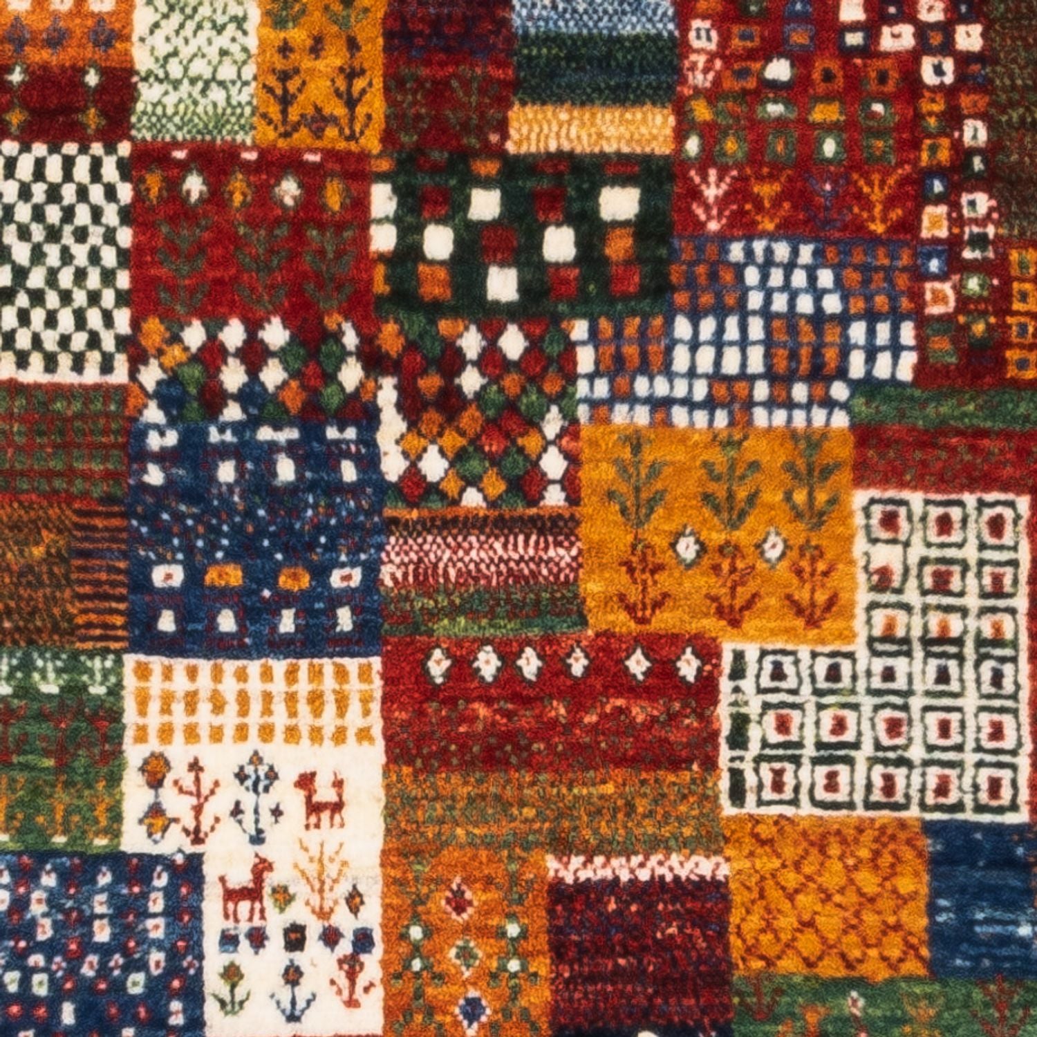 Gabbeh Tæppe - Loribaft Persisk - Royal - 125 x 80 cm - flerfarvet