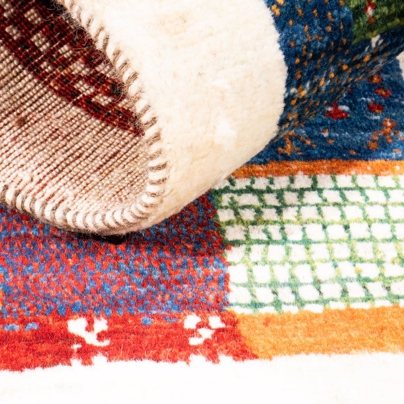 Gabbeh Tæppe - Loribaft Persisk - Royal - 125 x 80 cm - flerfarvet