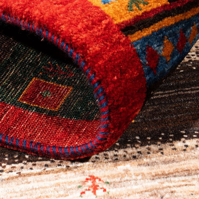Gabbeh Tæppe - Loribaft Persisk - Royal - 140 x 86 cm - flerfarvet