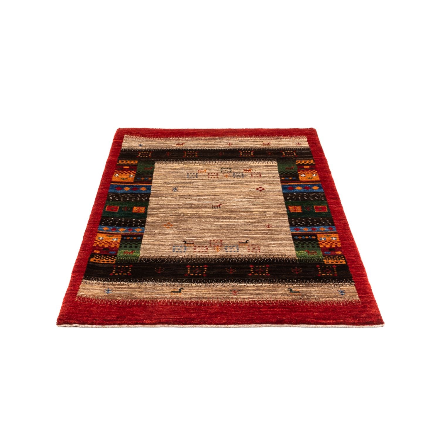 Gabbeh Tæppe - Loribaft Persisk - Royal - 140 x 86 cm - flerfarvet