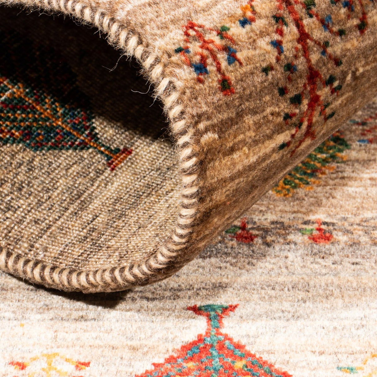 Gabbeh Tæppe - Loribaft Persisk - Royal - 130 x 84 cm - flerfarvet