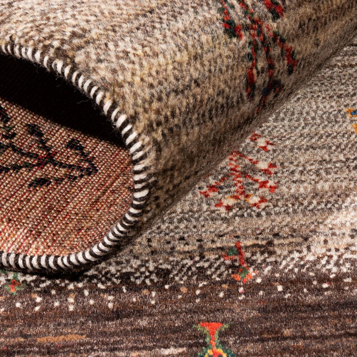 Gabbeh Tæppe - Loribaft Persisk - Royal - 137 x 90 cm - flerfarvet