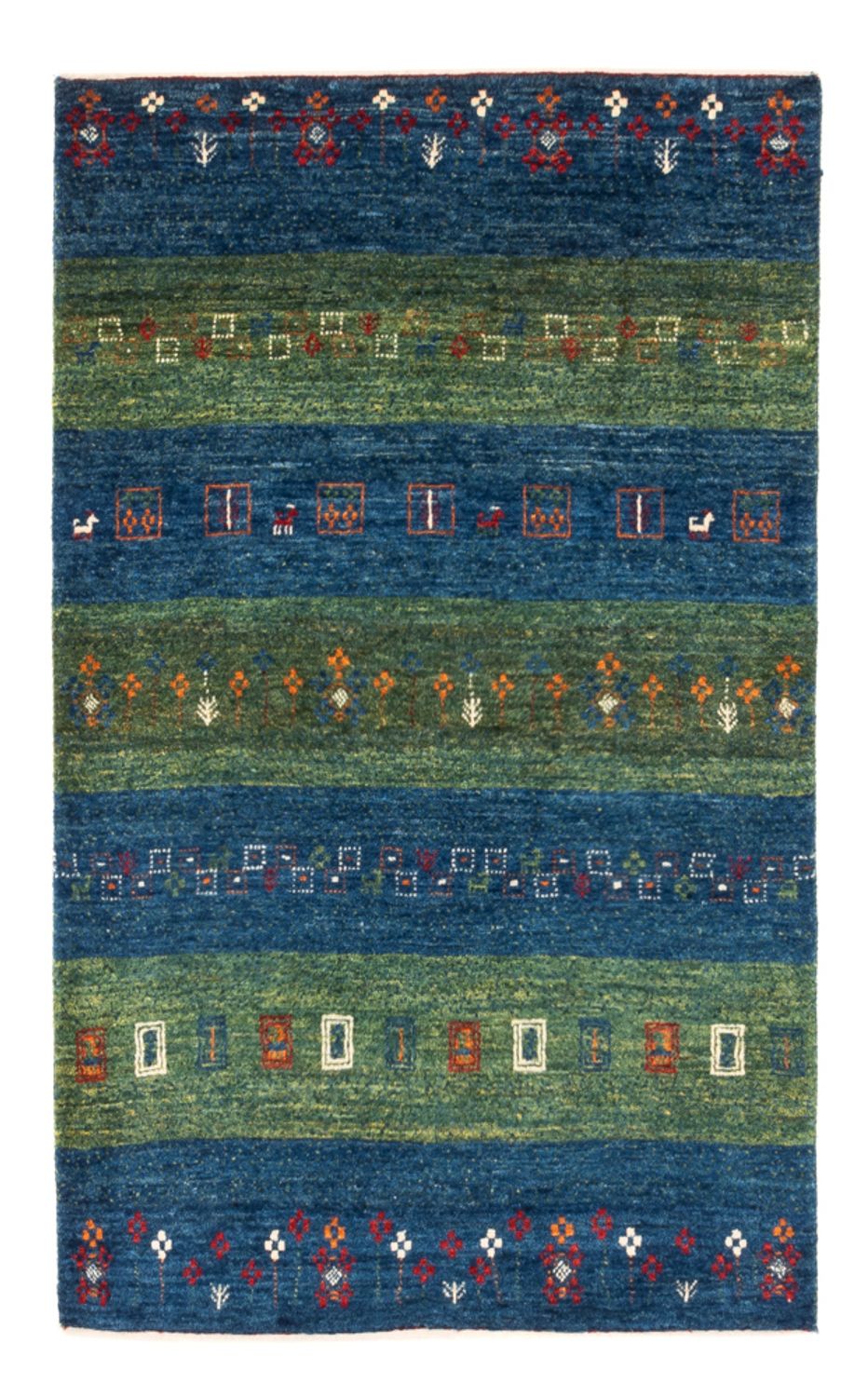 Gabbeh Tæppe - Loribaft Persisk - Royal - 130 x 85 cm - blå