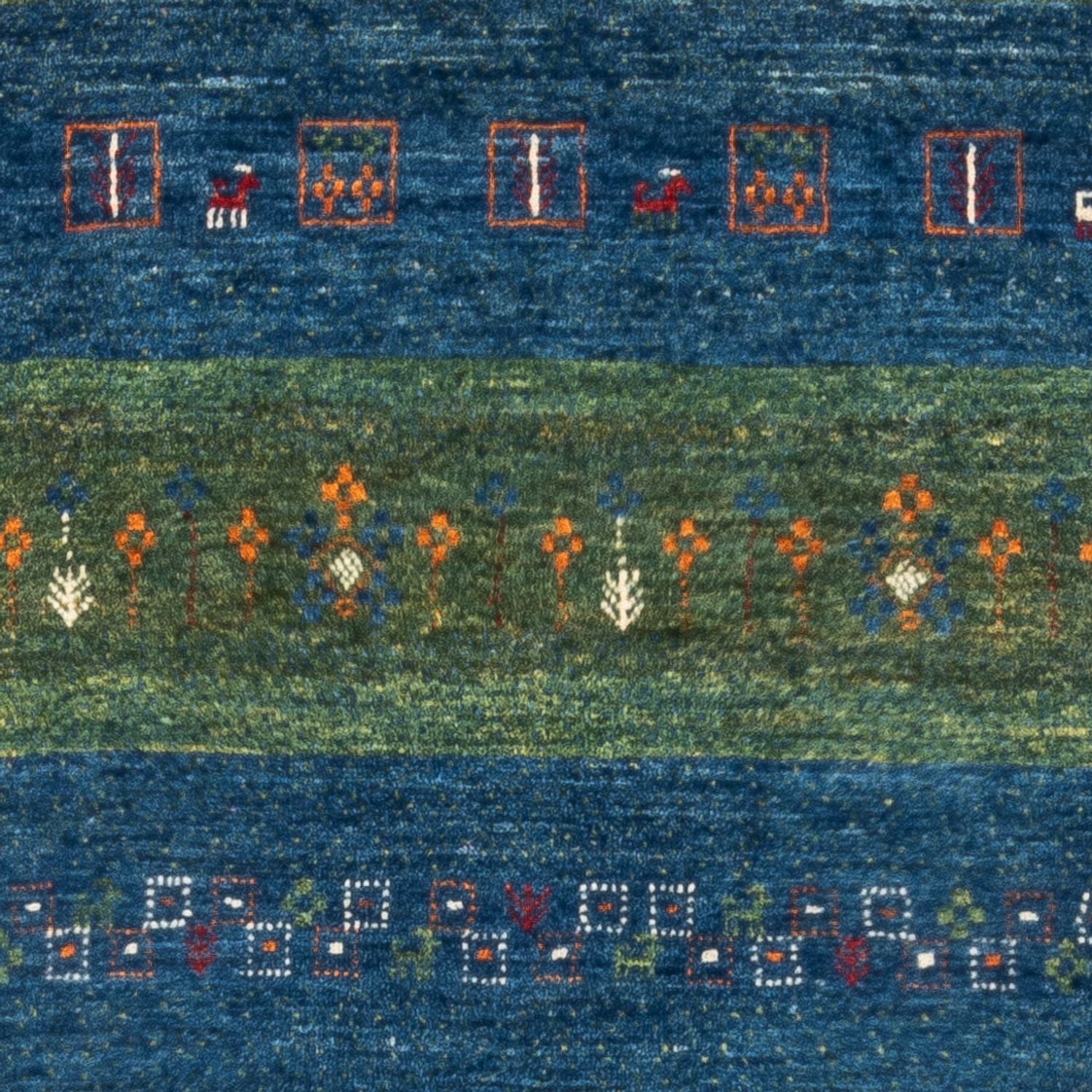 Gabbeh Tæppe - Loribaft Persisk - Royal - 130 x 85 cm - blå