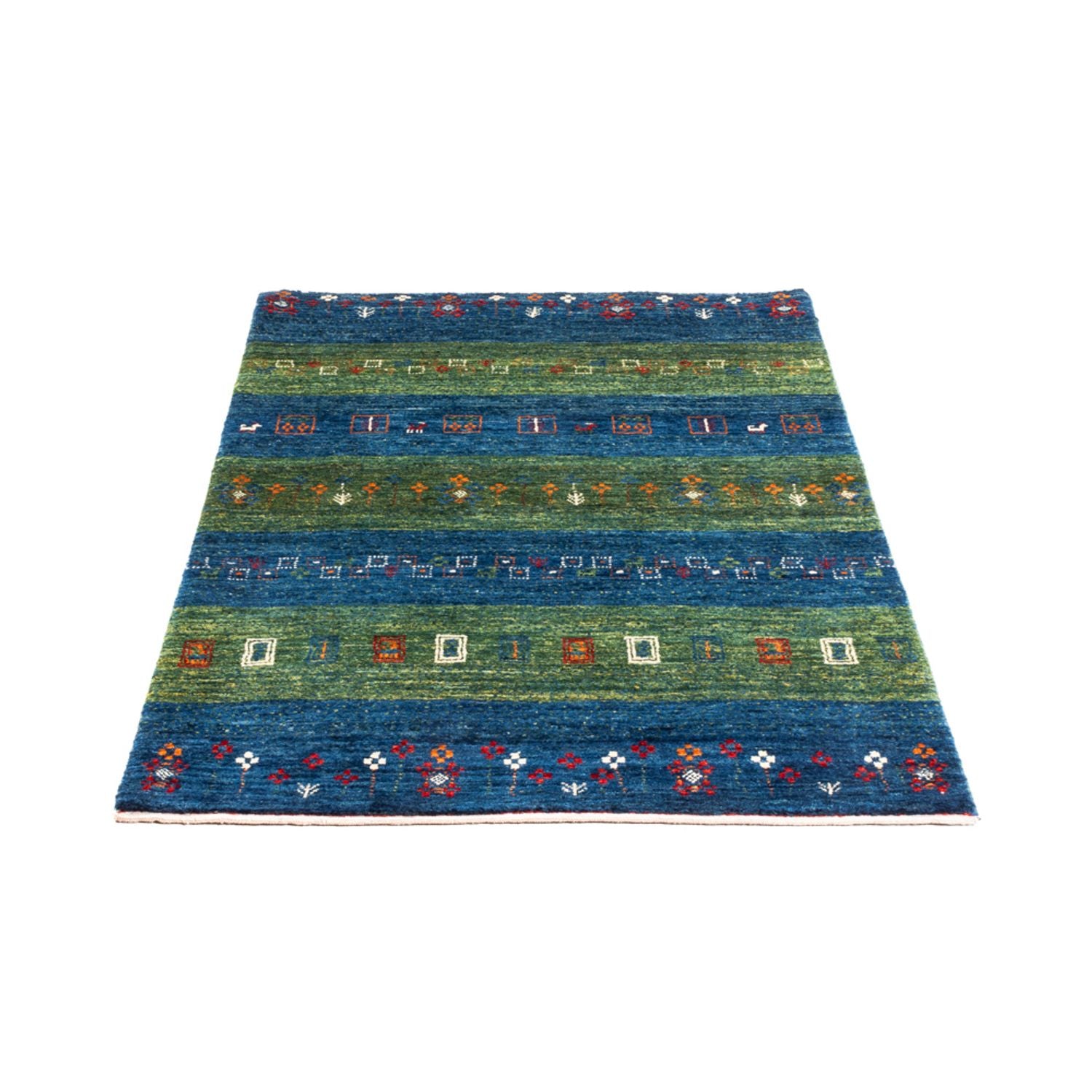 Gabbeh Tæppe - Loribaft Persisk - Royal - 130 x 85 cm - blå