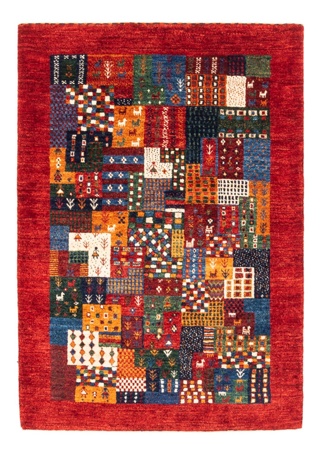 Gabbeh Tæppe - Loribaft Persisk - Royal - 122 x 86 cm - flerfarvet