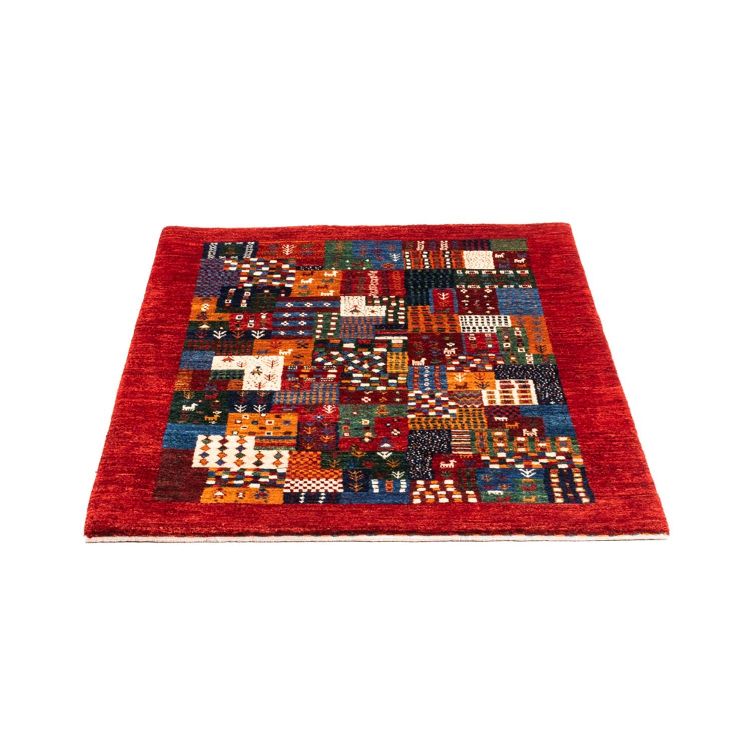 Gabbeh Tæppe - Loribaft Persisk - Royal - 122 x 86 cm - flerfarvet