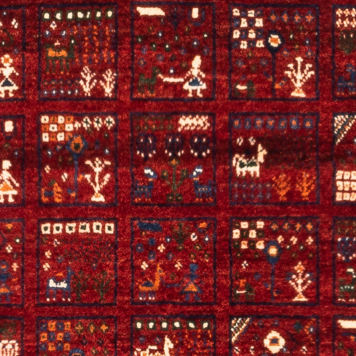 Gabbeh Tæppe - Loribaft Persisk - Royal - 133 x 83 cm - flerfarvet