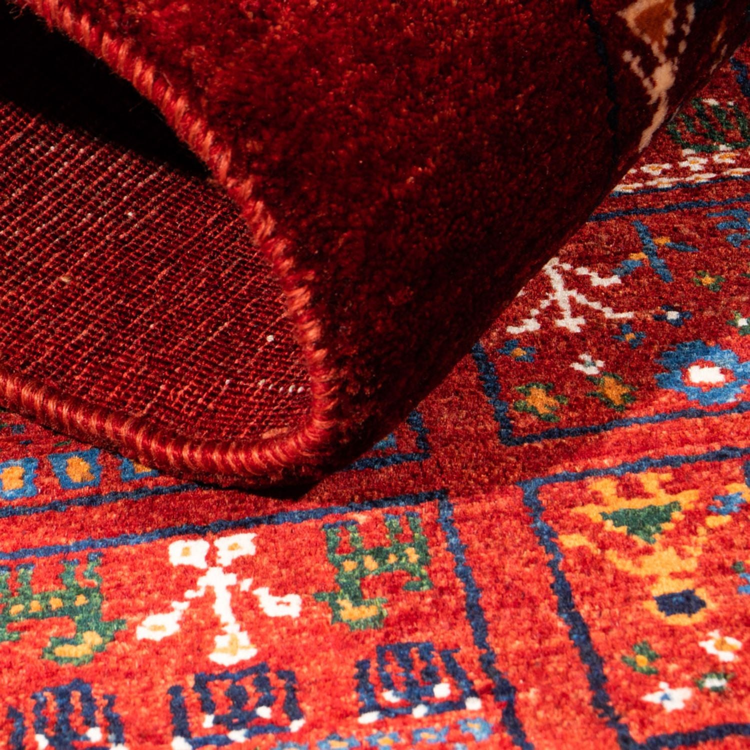 Gabbeh Tæppe - Loribaft Persisk - Royal - 133 x 83 cm - flerfarvet
