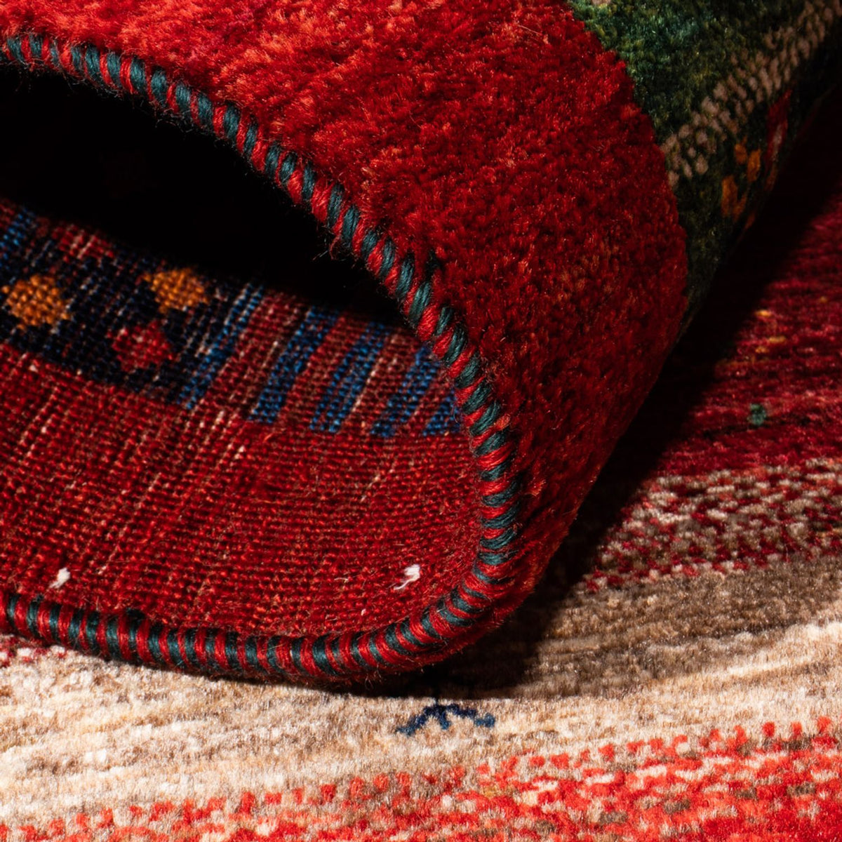 Gabbeh Tæppe - Loribaft Persisk - Royal - 128 x 83 cm - flerfarvet