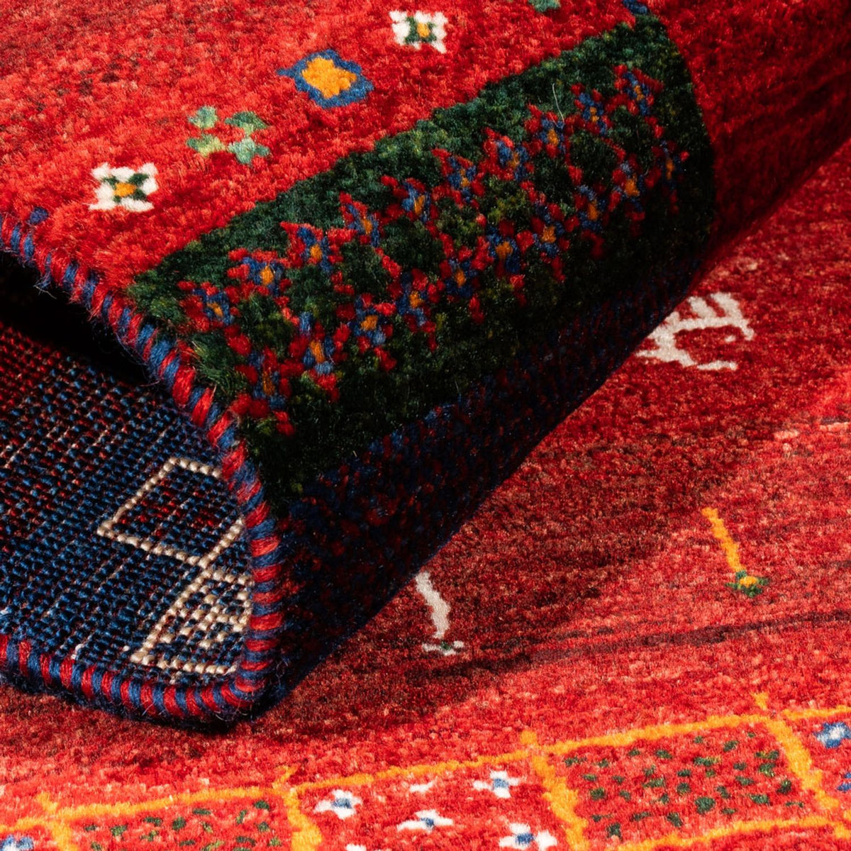 Gabbeh Tæppe - Loribaft Persisk - Royal - 130 x 86 cm - flerfarvet