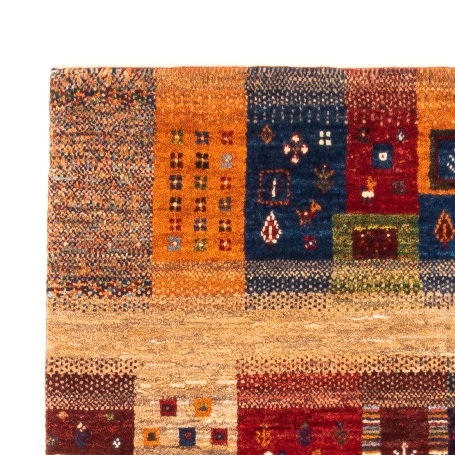 Gabbeh Tæppe - Loribaft Persisk - Royal - 132 x 84 cm - flerfarvet