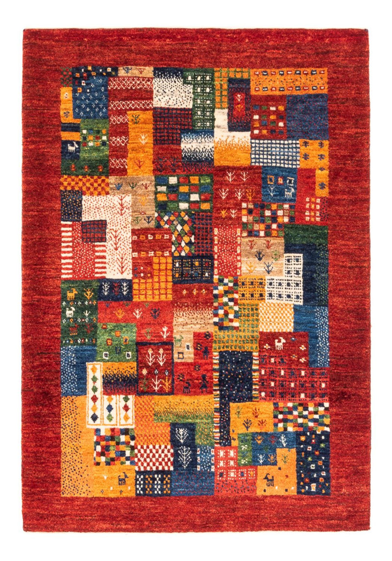 Gabbeh Tæppe - Loribaft Persisk - Royal - 123 x 87 cm - flerfarvet