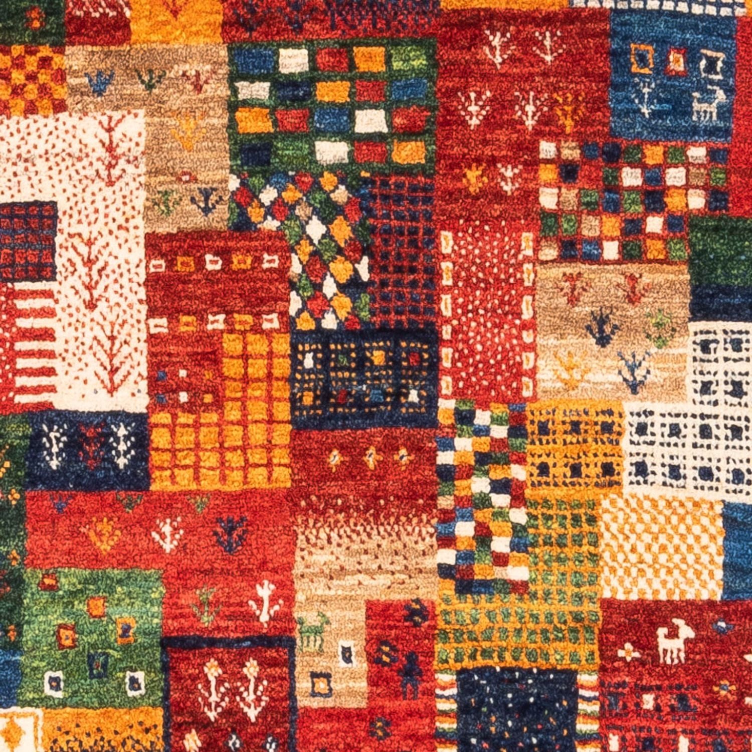 Gabbeh Tæppe - Loribaft Persisk - Royal - 123 x 87 cm - flerfarvet
