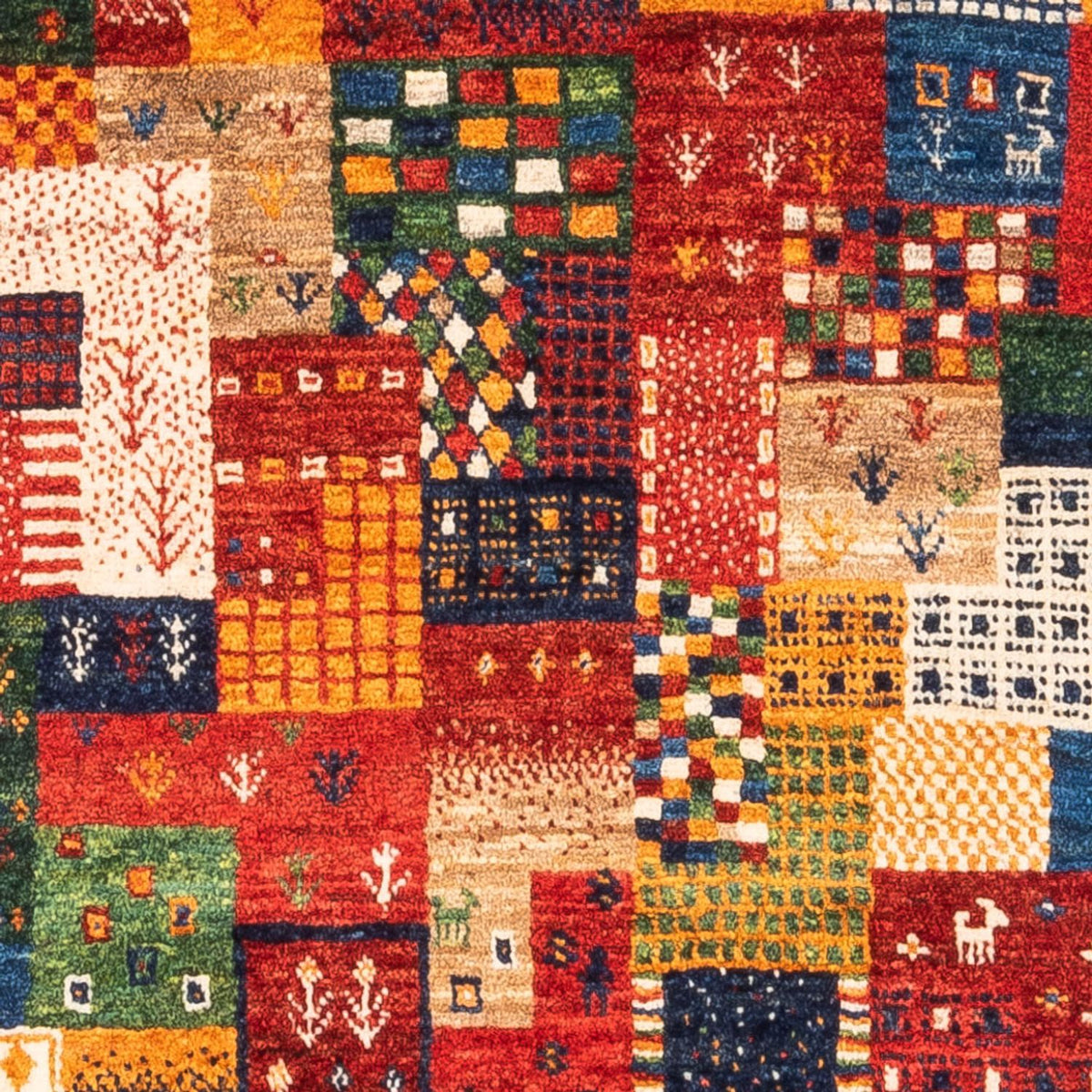 Gabbeh Tæppe - Loribaft Persisk - Royal - 123 x 87 cm - flerfarvet