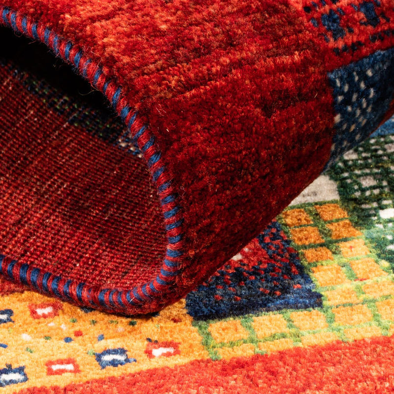 Gabbeh Tæppe - Loribaft Persisk - Royal - 123 x 87 cm - flerfarvet