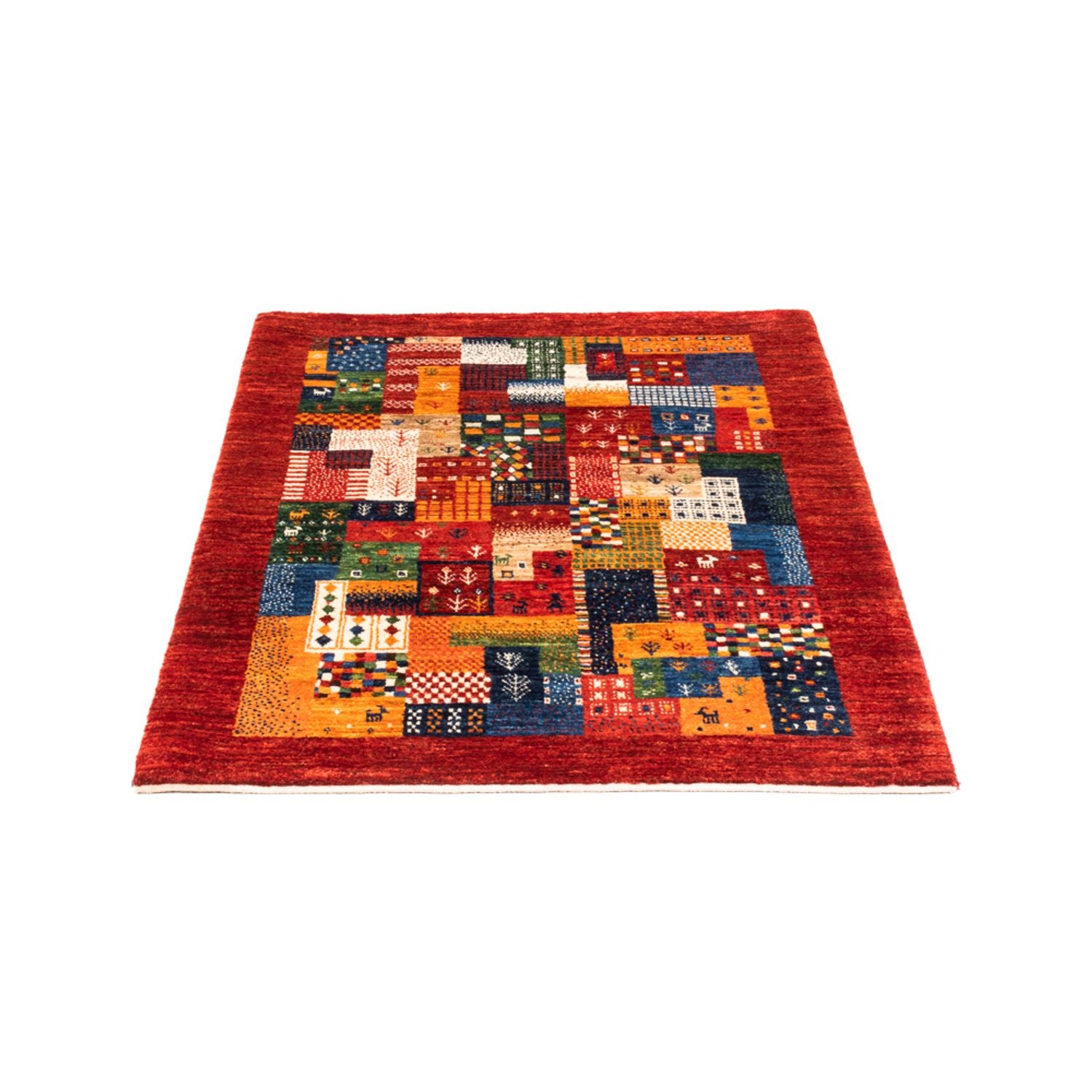 Gabbeh Tæppe - Loribaft Persisk - Royal - 123 x 87 cm - flerfarvet