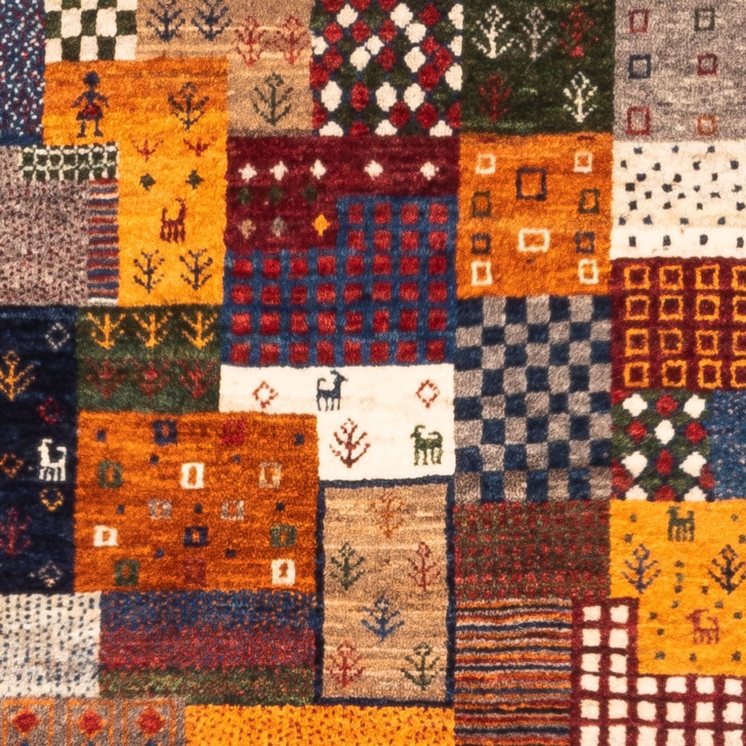 Gabbeh Tæppe - Loribaft Persisk - Royal - 130 x 83 cm - flerfarvet