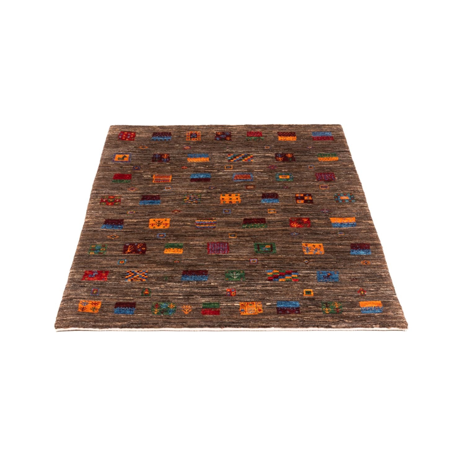 Gabbeh Tæppe - Loribaft Persisk - Royal - 119 x 82 cm - grå