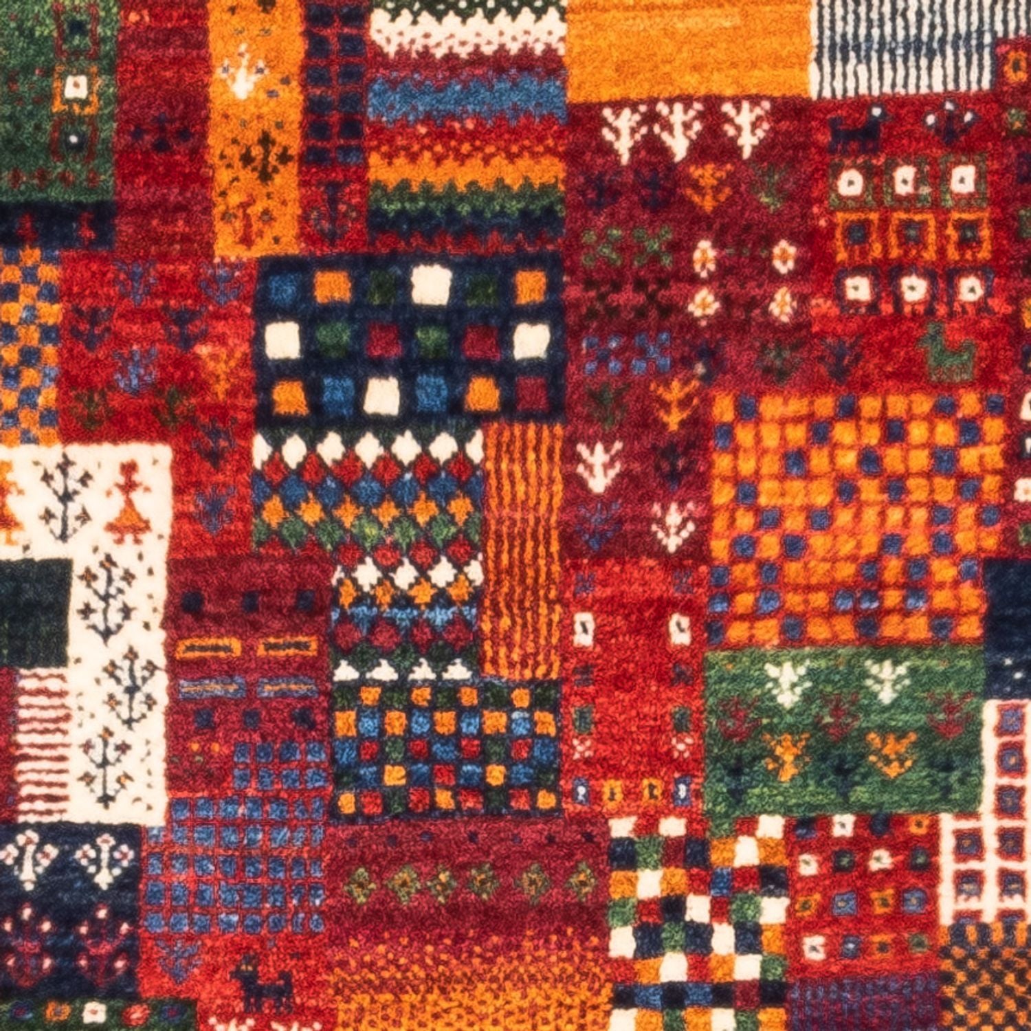 Gabbeh Tæppe - Loribaft Persisk - Royal - 130 x 83 cm - flerfarvet