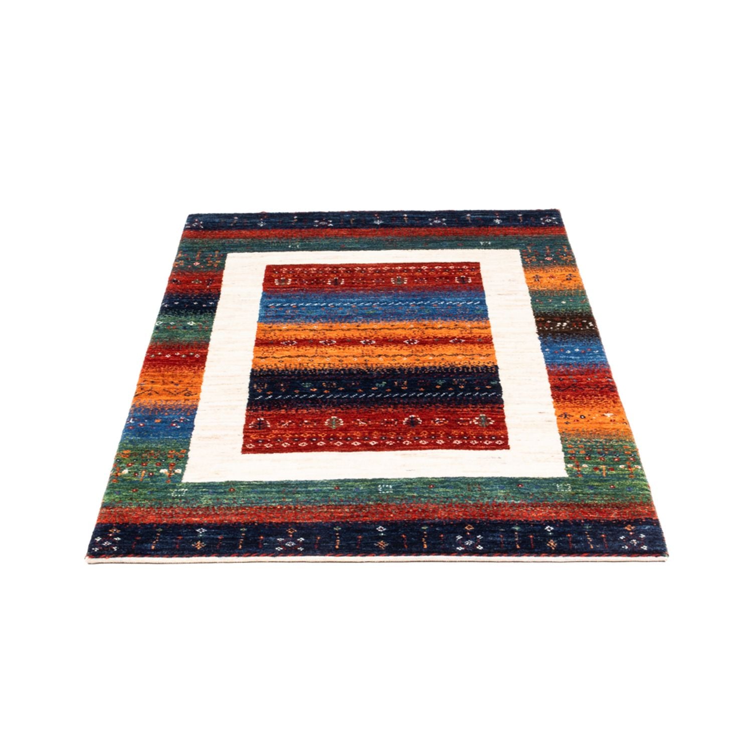 Gabbeh Tæppe - Loribaft Persisk - Royal - 140 x 84 cm - flerfarvet