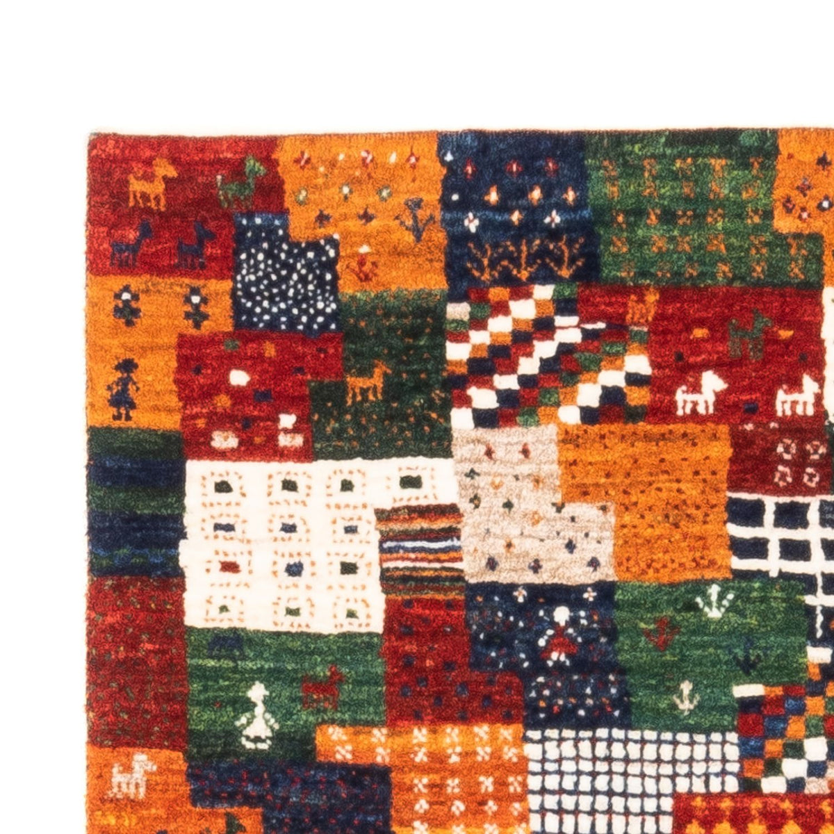 Gabbeh Tæppe - Loribaft Persisk - Royal - 125 x 80 cm - flerfarvet