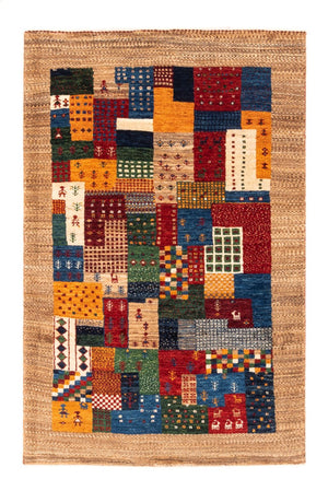 Gabbeh Tæppe - Loribaft Persisk - Royal - 123 x 82 cm - flerfarvet