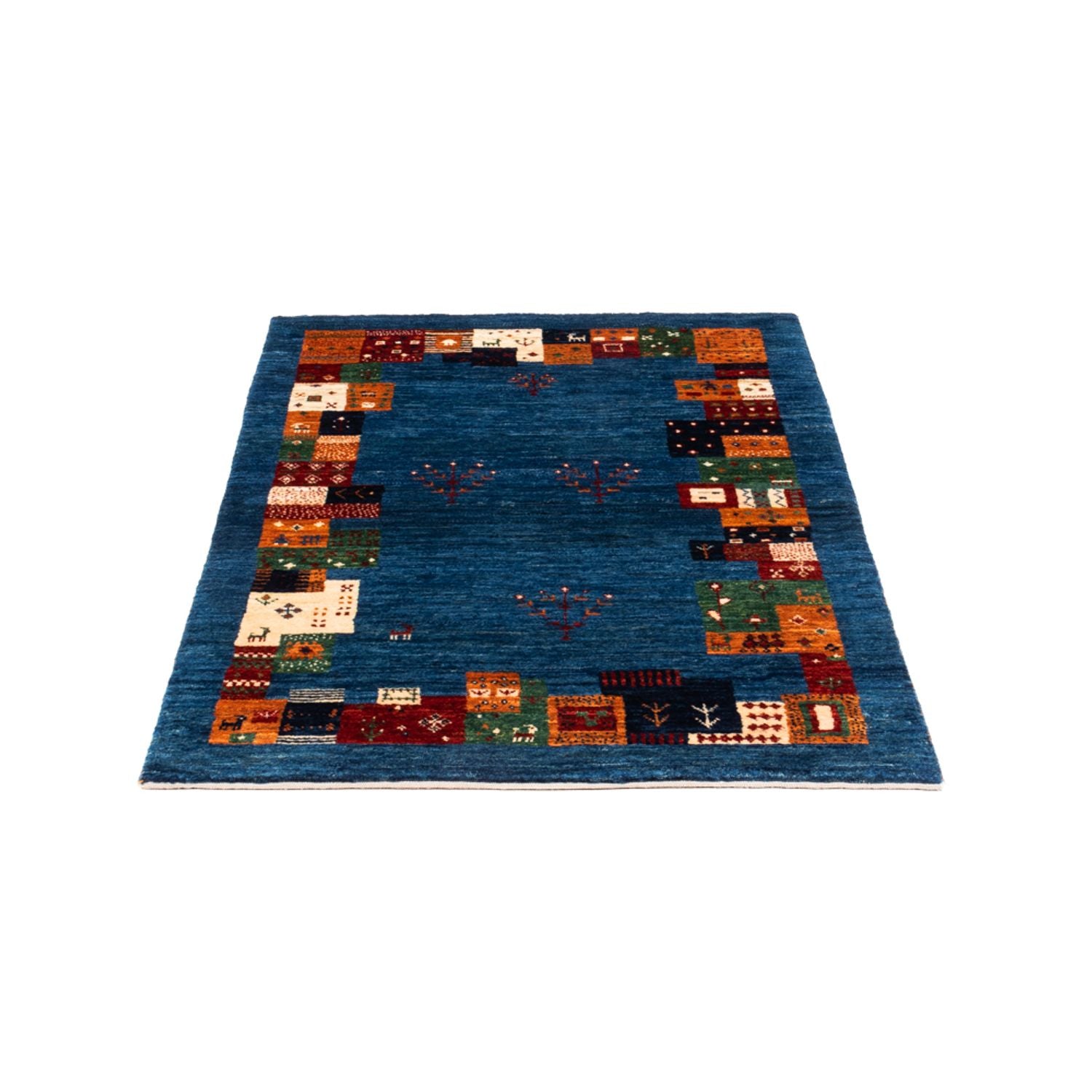 Gabbeh Tæppe - Loribaft Persisk - Royal - 128 x 83 cm - flerfarvet