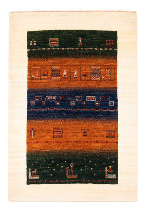 Gabbeh Tæppe - Loribaft Persisk - Royal - 129 x 88 cm - flerfarvet